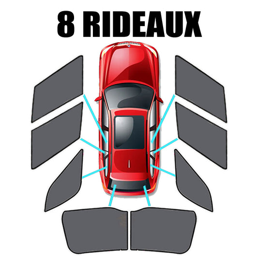Rideaux pare-soleil sur mesure Honda Civic 3 portes (2006-2012) - Kit rideaux arrière complet 8 pièces
