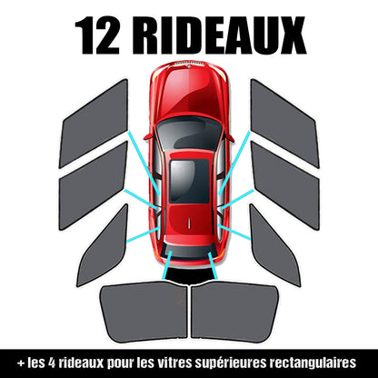 Rideaux pare-soleil sur mesure Land Rover Defender D110 (A partir de 2020) - Kit rideaux arrière complet 12 pièces
