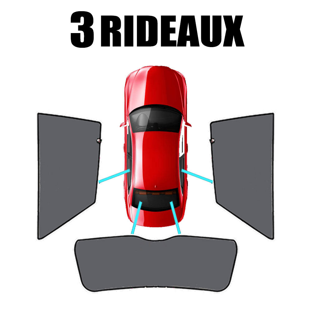 Rideaux pare-soleil sur mesure BMW Serie 1 Cabriolet ( E88 ) (2007-2013) - Kit rideaux arrière complet 3 pièces