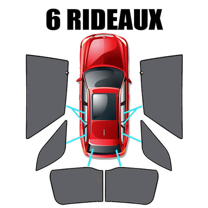 Rideaux pare-soleil sur mesure Audi A3 Sportback (2012-2020) - Kit rideaux arrière complet 6 pièces